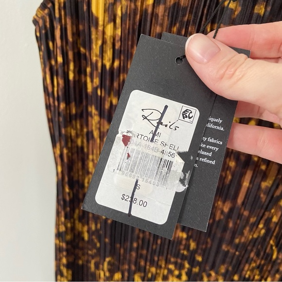 NWT Rails Ami Plisse Slip Dress Tortoiseshell size Small - Picture 5 of 14